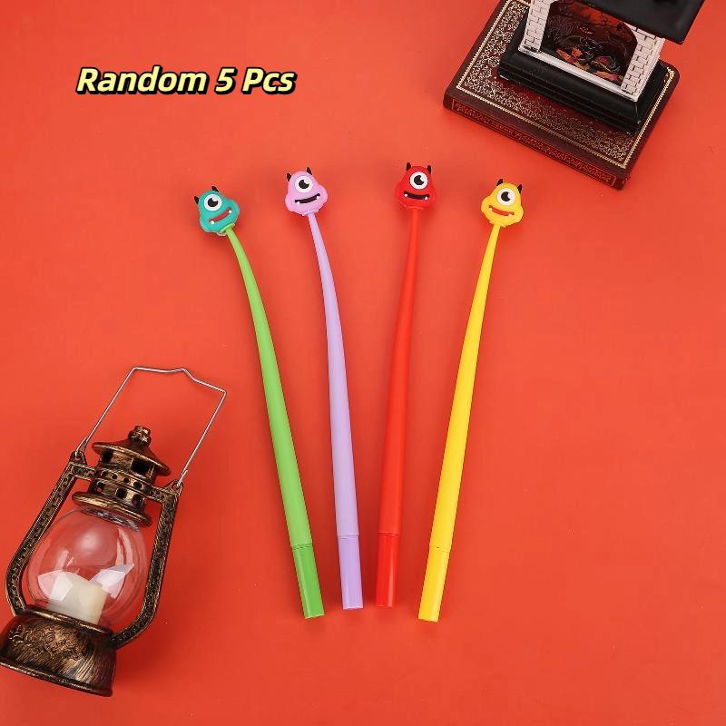 

5Pcs Halloween Series Pumpkin Ghost Shake 0.5Mm Neutral Pen Creative Cute Gel Pen Student Prizes Stationery Writing Supplies