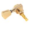 Musiclily Pro L3R3 Locking Tuners for Electric and Acoustic Guitars with Gold Keystone Buttons
