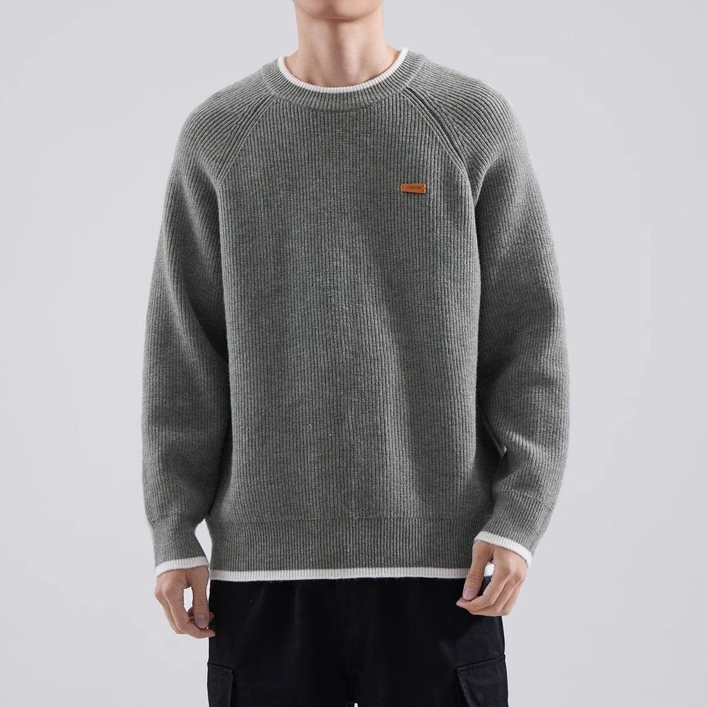 Men's Trendy Heavyweight Raglan Sweater - Autumn/Winter Loose Fit