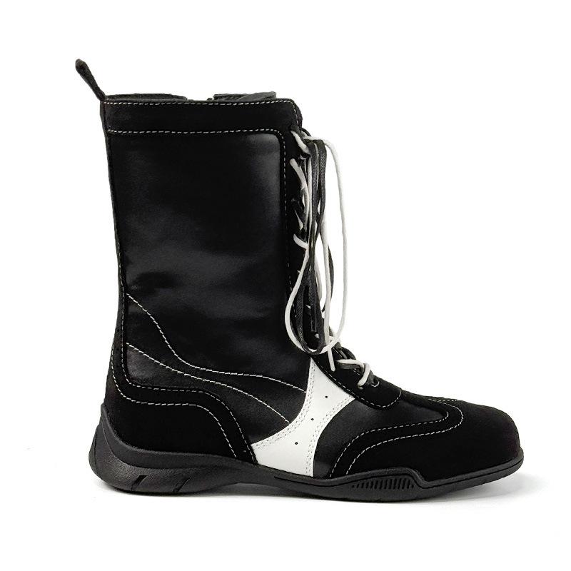Cowhide version~ thick-soled heightening retro boxing boots women's 2025 new lace-up versatile Martin boots niche German training boots