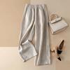 Women's High Waist Wide Leg Pants Cotton Linen Loose Slimming Summer Sle Thin Straight Casual Trousers