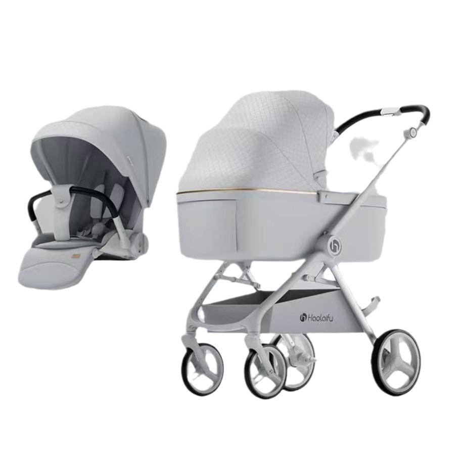 Convertible High Landscape Baby Stroller: Lightweight, Foldable, for Infants & Toddlers Aged 0-3 Years