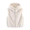 Za Autumn and Winter New Arrivals Women's Clothing Zr European and American Style Fashionable Hooded Faux Fur Effect Vest 6318800