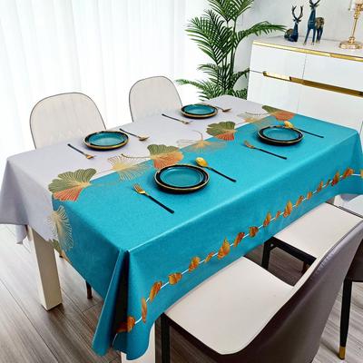 Waterproof, Oil-Proof And Anti-Scalding Coffee Table Tablecloth Leave-In Rectangular Dining Table Cloth Household Living Room Light Luxury