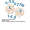 Baby Monats Meilenstein Karte Schild Holzblumenbrett mit 10 austauschbaren Zahlen für Neugeborenen Wachstums-Tracker Foto Requisite Babyparty Kinderzimmer Dekor