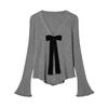 European and American Style, New Women's Clothing, Foreign Style, Fashionable, Bow Heart-shaped Button-knitted Cardigan