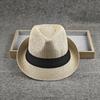 stiff and stylish grass top hat British style jazz hat big head circumference men's hat summer sun protection shade couple hat
