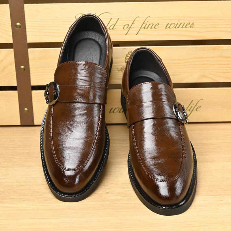 Fashion Fashion Large Size 37-48 Cow Leather Men's Brogue Shoes Designer Soft-soled Business Men Dress Shoes New Male Wedding Shoe