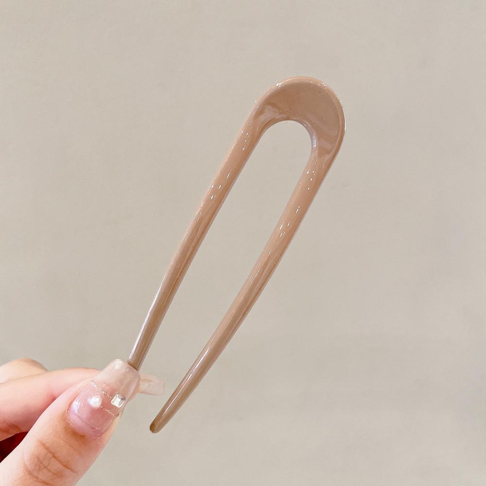 Elegant U-Shaped Chinese Hairpin: Women's Bun Tool, Decorative Insert Comb, Premium Hair Accessory