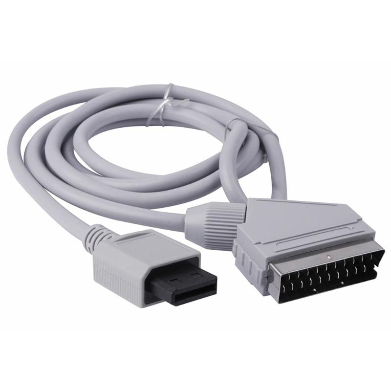 1.8m RGB Scart Video TV AV Cable Cord for WII NTSC / PAL / Game Console