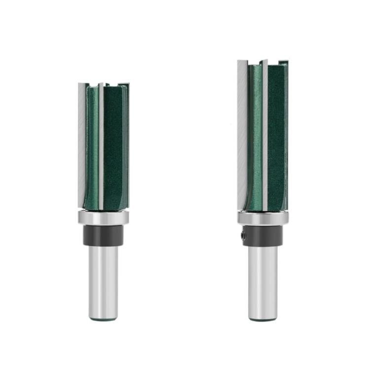 2Pcs 8MM 12MM Straight Bit Woodworking Flush Trim Router Bit Bearing Wood Milling Cutter for Woodworking Crafting