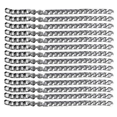 10m Aluminum Curb Chain Rustproof Curb Twisted Links Chain For DIY Bracelet Necklace Anklet Jewelry Making DC25 Silver