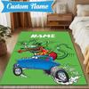 Custom Name Rat Fink Truck Adventure Rug Game Carpet, Floor Mat for Bedroom Living Room Entryway Rug, Home Decor Idea Gift for Christmas birthday