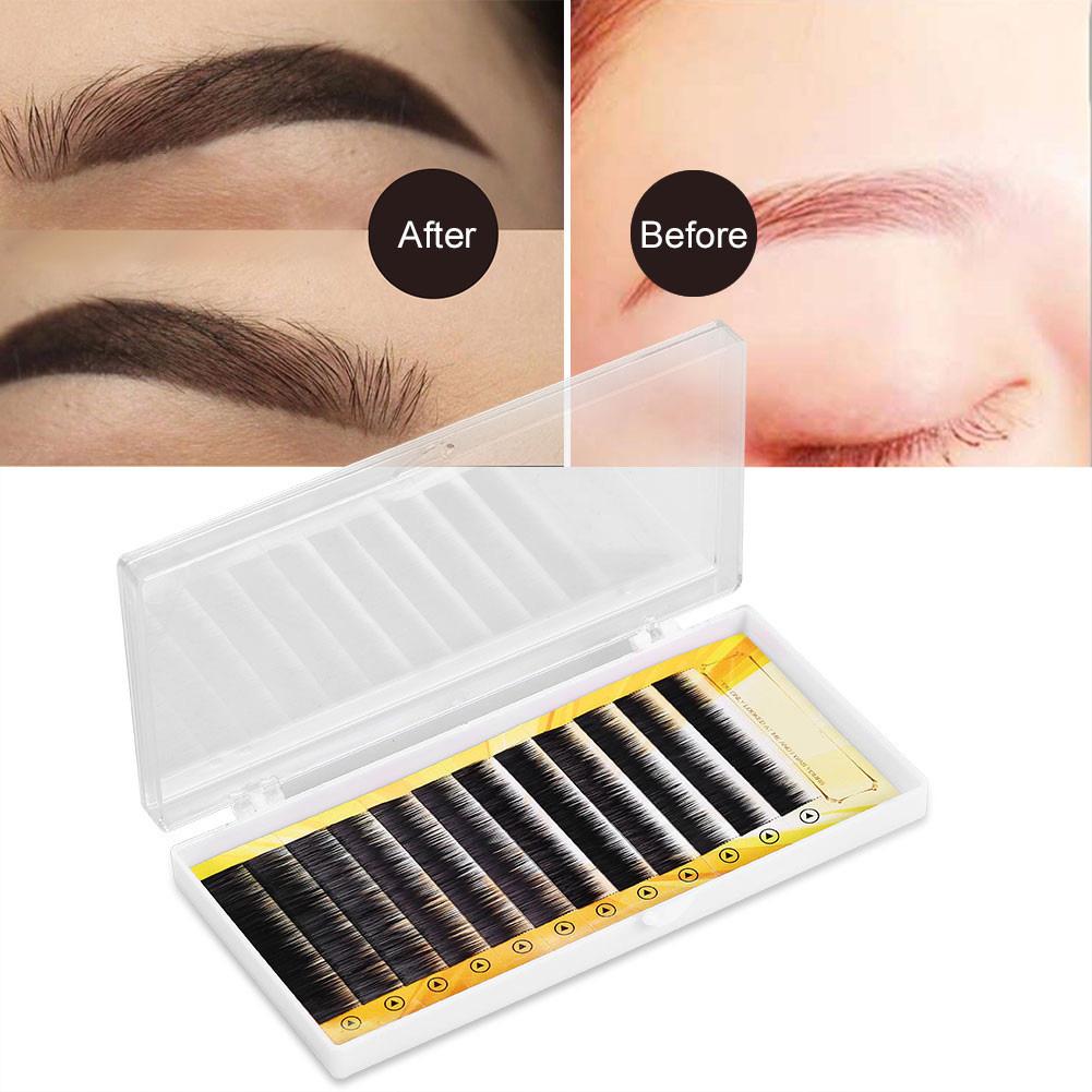 Mixed Black False Eyebrow Extension Fake Eyebrow Enhancer Individual Eyebrows 5-8mm