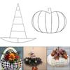 AD23-2PCS Halloween Pumpkin/Witch Hat Metal Wire For Halloween Christmas DIY Craft New Year Wall Door Decors