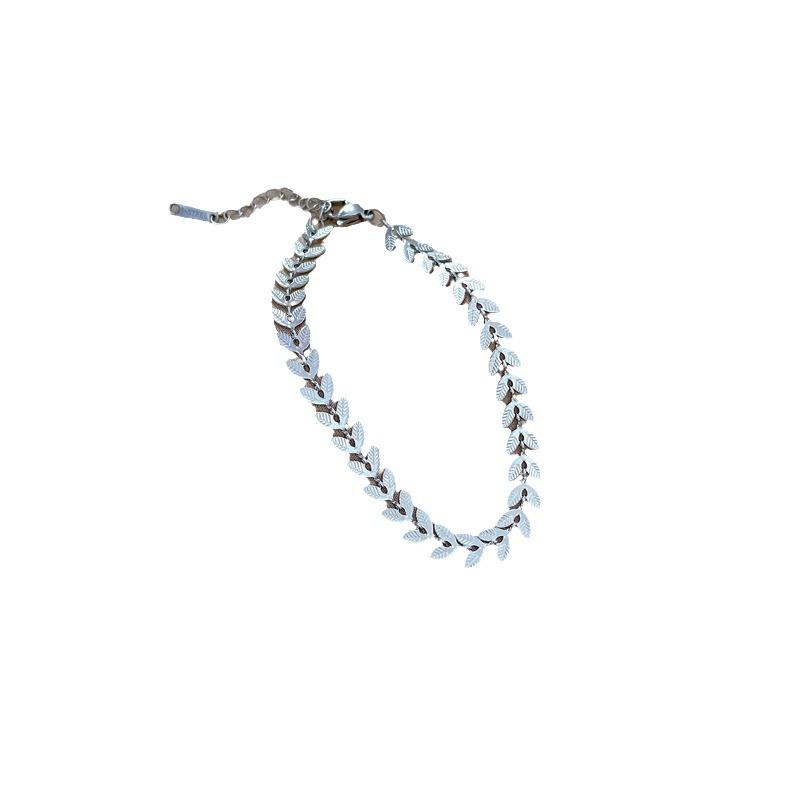 Dongmen Personalized Minimalist Wind Leaf Personalized Chain Bracelet Female Retro Girlfriend
