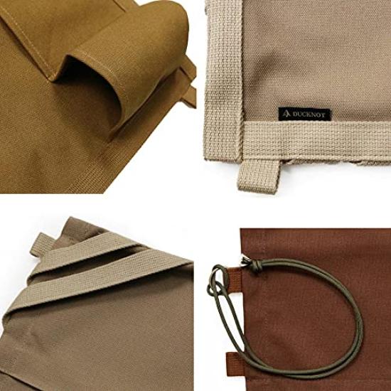 DUCKNOT Chair Back Pocket Canvas Hanging Organizer Wall Pocket Seat Back Pocket Storage Pocket Made In Japan (Khaki)