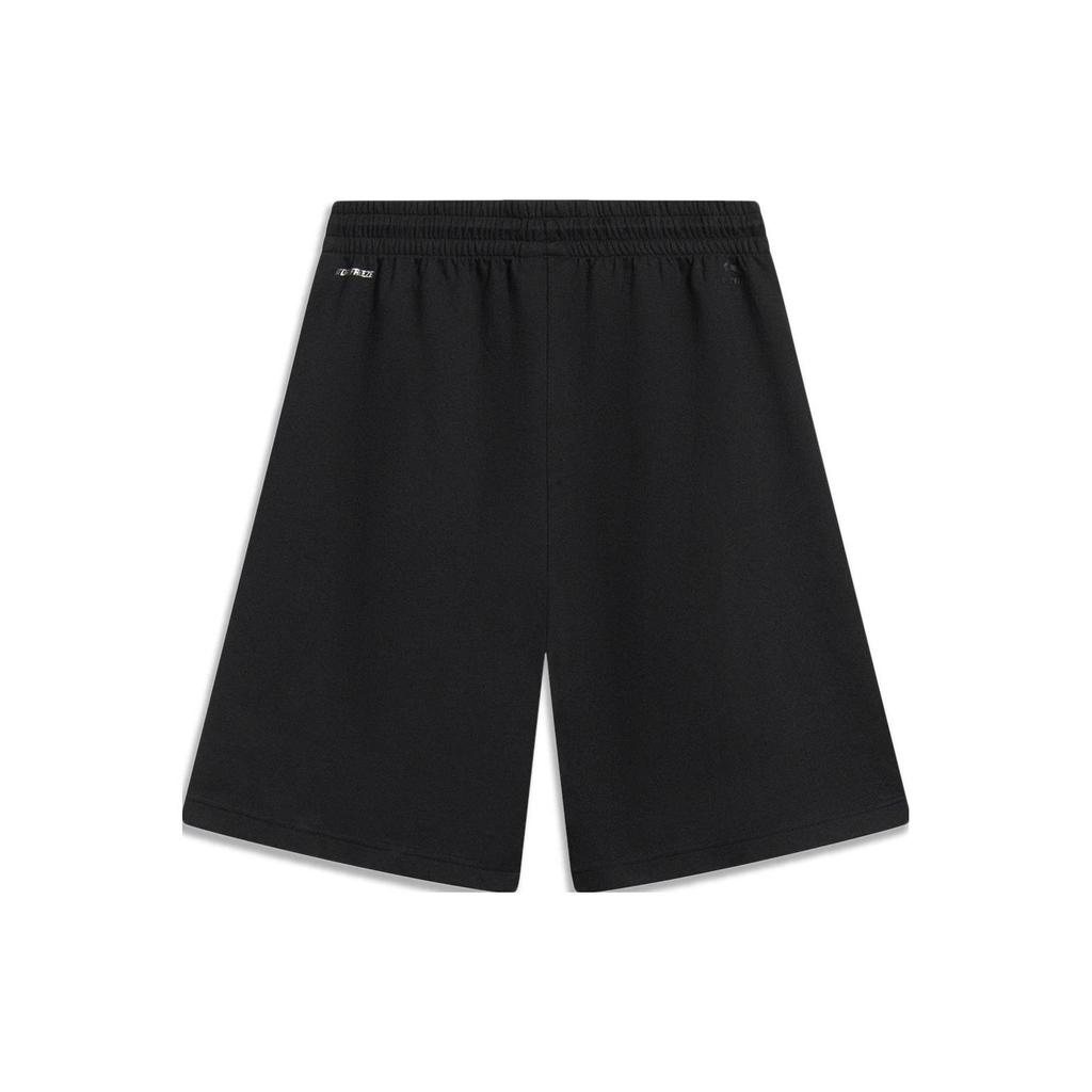 Li-Ning Sports Fashion Series Pure Color Elastic Waist Ice-Feel Comfort Loose Sports Shorts Unisex Bottoms Black AKST603-2