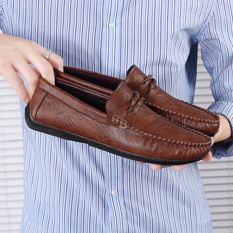 Fashion Classic Men's Italian Loafers Fashion Moccasins Slip on Breathable Footwear Male Driving Soft Shoes Leisure Walk Non-Slip Flats