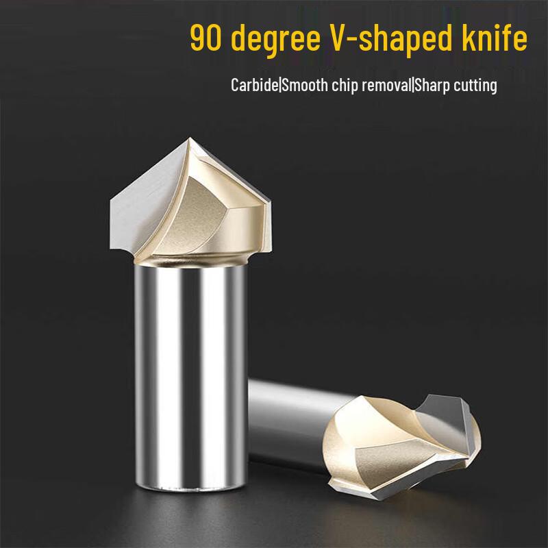 90-Degree V-Groove Woodworking Router Bit