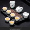Exquisite Mutton Fat Jade Porcelain Kung Fu Tea Set