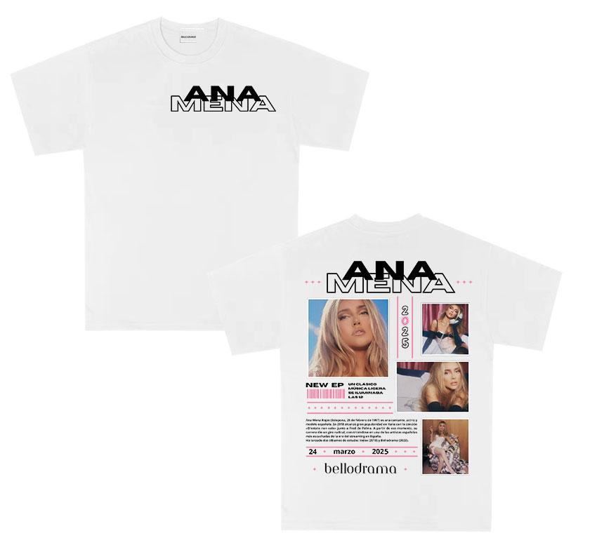 Sängerin ANA UnisexA Tour 2025 neues Album T-Shirt Unisex Damen 100% Baumwolle Oversized T-Shirts Retro Ästhetik Mode T-Shirt Streetwear