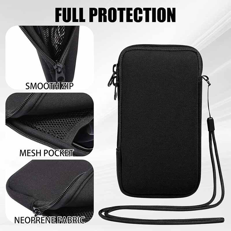 Custodia Universale in Neoprene Custodia Protettiva per Telefono Portatile Impermeabile con Cerniera Custodia per Telefono