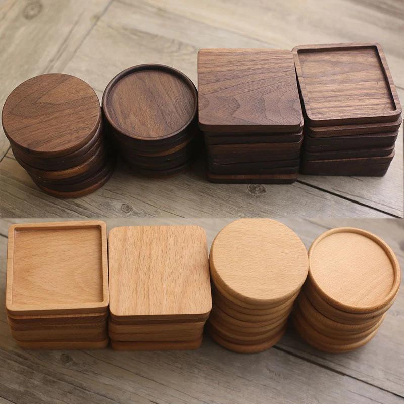 Wooden Coasters for Drinks Bottom for Drinking Cup Tea Coasters for Coffee Bottom for Pussy Cup Coaster Wood