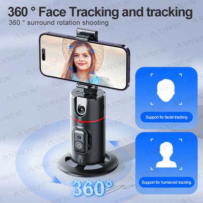 Für P02 360 Rotation Gimbal Stabilisator, Follow-up Selfie Desktop Face Tracking Gimbal für Tiktok Smartphone Live, mit Fernauslöser