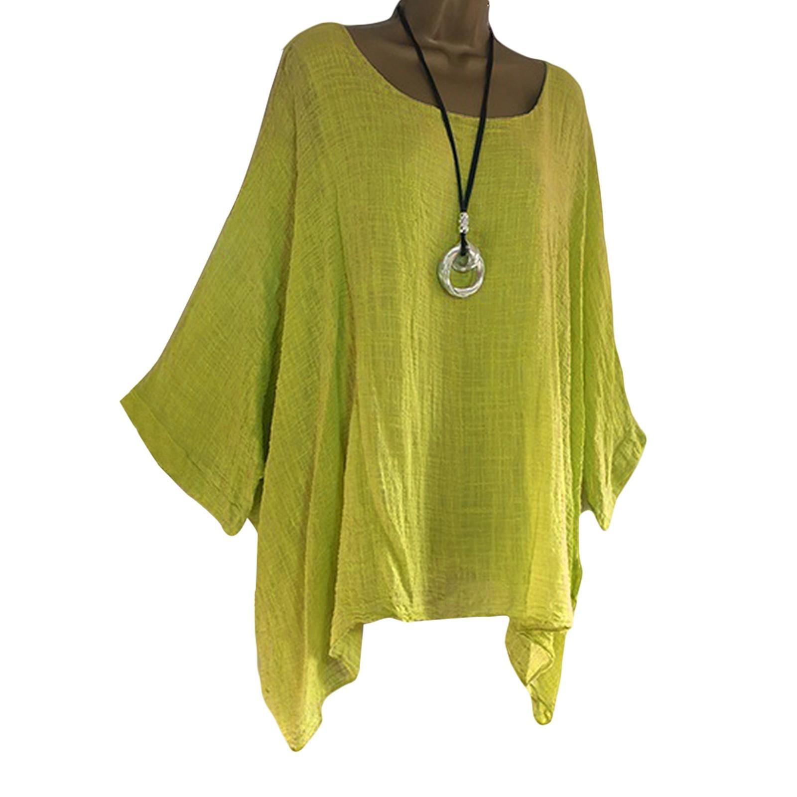 

Женская повседневная однотонная рубашка с вырезом лодочкой, верхняя рубашка с длинными рукавами XXXL зелёный