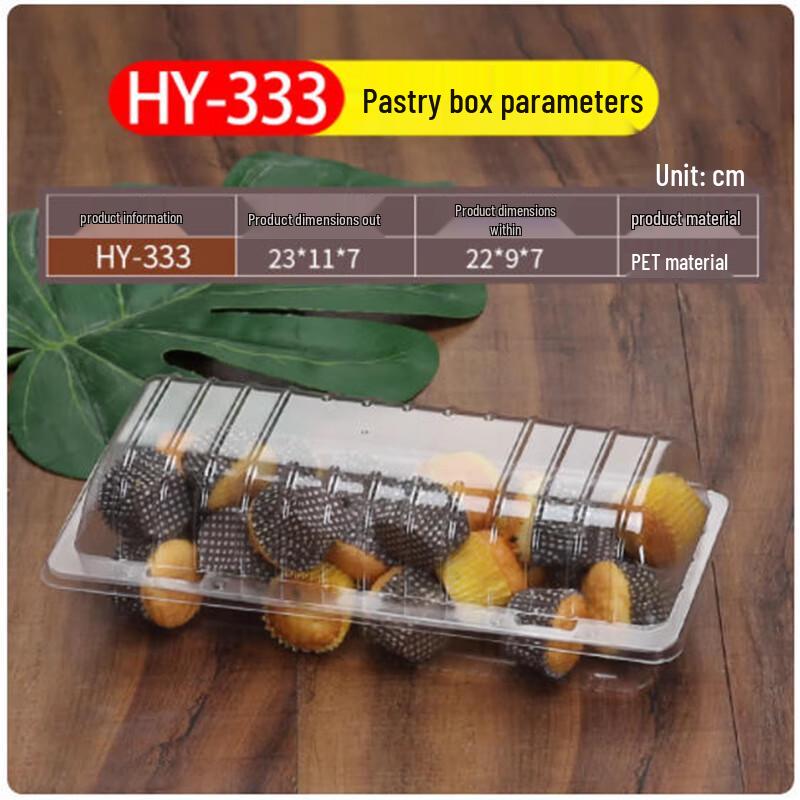 Disposable Rectangular Plastic Baking Boxes with Lids