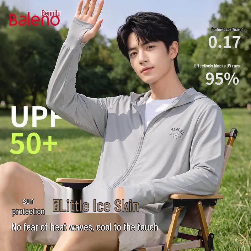 Baleno Men s UPF50+ Hooded Sun Protection Jacket L