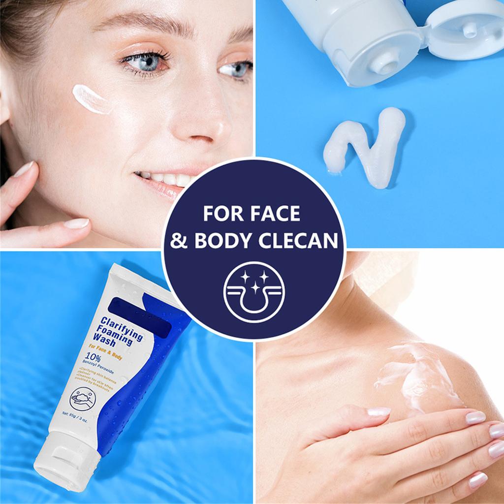 Benzoyl Peroxide Foaming Facial Cleanser 85g -acne Oil Control Gentle Cleansing Facial Cleanser