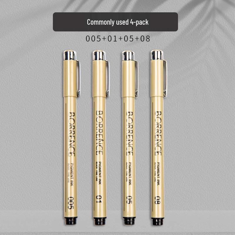 Refillable Waterproof Black Ink Needle Point Pen for Students & Adults - Ideal for Anime, Art, Drawing, Calligraphy, and Brush Supplies.