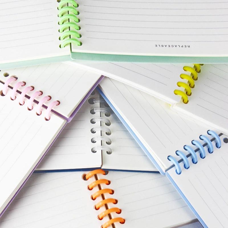 3Pcs/set 6 Holes Book Rings Solid Color Loose Leaf Binder Spiral Notebook Office Binding Rings Supplies