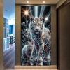 Tiger und Katzen Große Größe Diamantmalerei Neue Kollektion Tiere DIY Voll Quadratisch Runde Bohrer Strassstickerei Mosaik Kreuzstich-Sets
