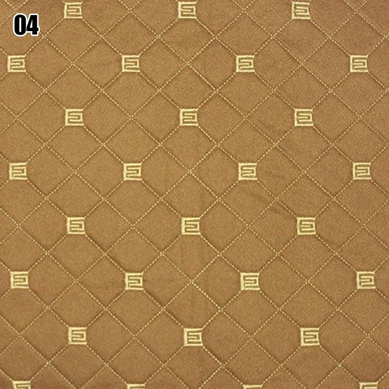 Thick Quilted Cotton Linen Fabric Sponge Embroidery Fabric For Car Roof Sofa Cushion Cover Bedside Soft Bag Upholstery Decor