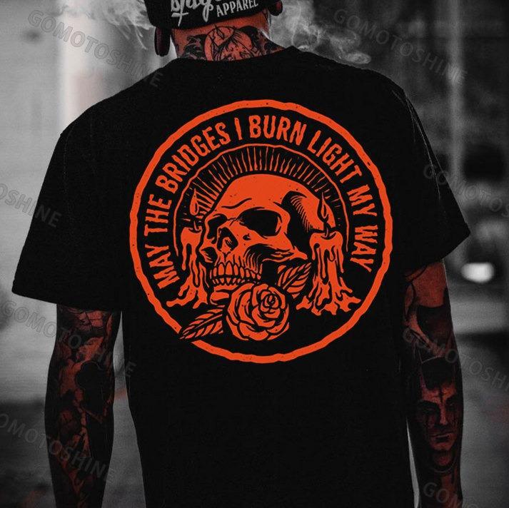 Mens Dark Gothic Hip Hop Skull Print TShirt Short Sleeve Summer Streetwear Personalized Mens TShirt Short Sleeve S