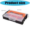 Ergonomic Handle Stackable Plastic Tool Organizer Box With Visible Lid Design And Reinforced PP Material For Longevity