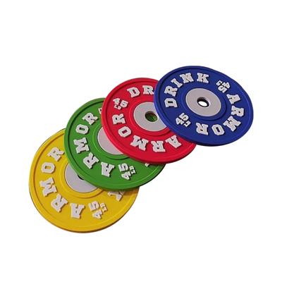 Set aus 4 rutschfesten Untersetzern für Gewichtheberstangen, lebhafte Silikon-Getränkeuntersetzer, Hantelförmiges Untersetzer-Set, Silikonmaterial