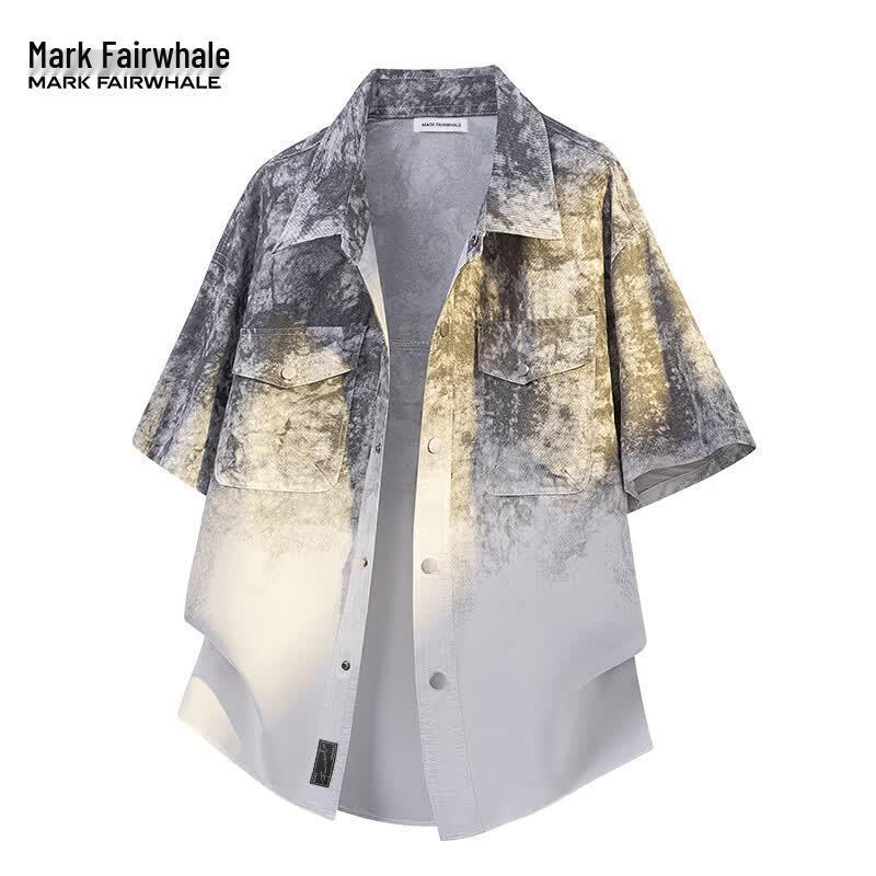 MARK FAIRWHALE American Retro Plaid Long-Sleeve Shirt 3XL чёрный