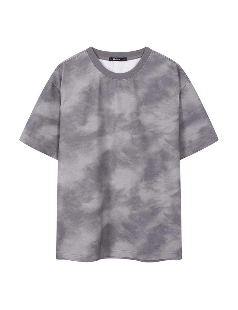 Burkeru Men'S Vintage Printed Logo Embroidered T-Shirt Dark Gray