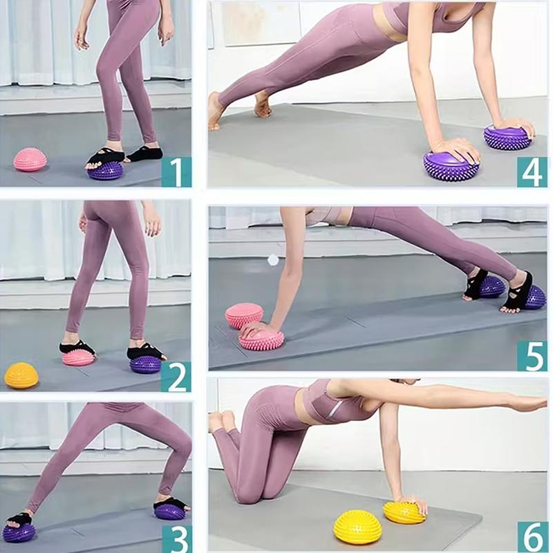 Palla Semisfera Gonfiabile per Massaggio Allenamento Equilibrio Palla Tattile Palla Fitness Trainer Core Antiscivolo per Yoga Pilates Allenamento a Casa