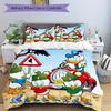 3pcs Donald Duck and Nephew Bedding Set, Including 1 Quilt Cover and 2 Pillow Shams, Without Filling, Soft and Comfortable Home Bedroom S033