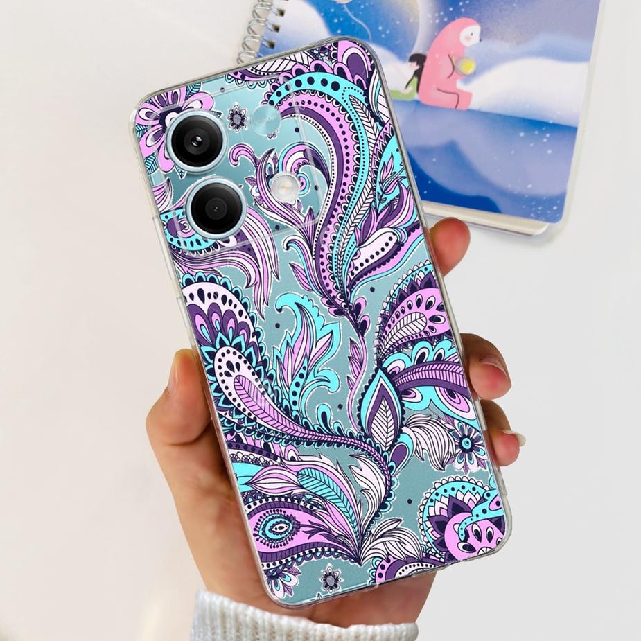 För Xiaomi Redmi Note 13 Pro Plus-skal Lyxigt målat fodral Klar silikontelefonskal för Redmi Note 13 Pro Note13 5G Mjukt skal