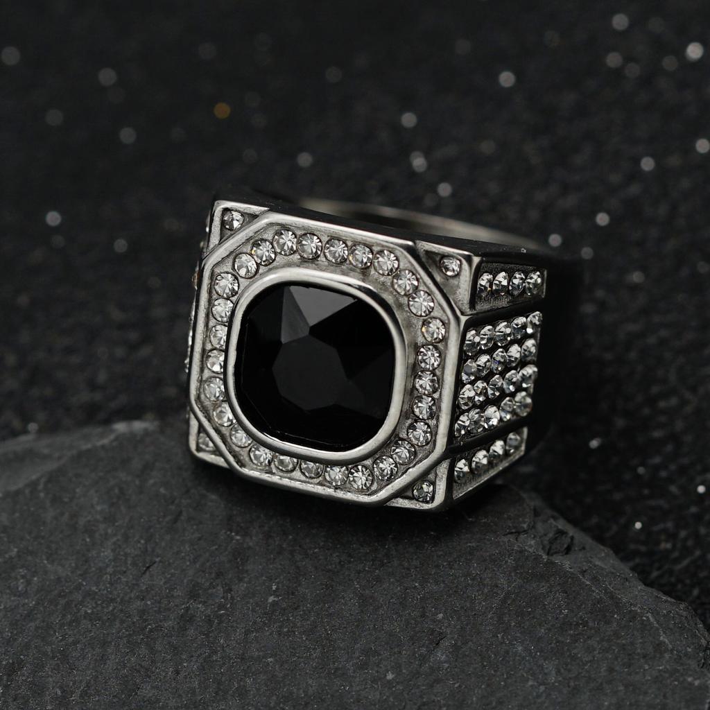 S925 sølvring ny full diamant tredimensjonal farge diamant perle personlig ring for menn