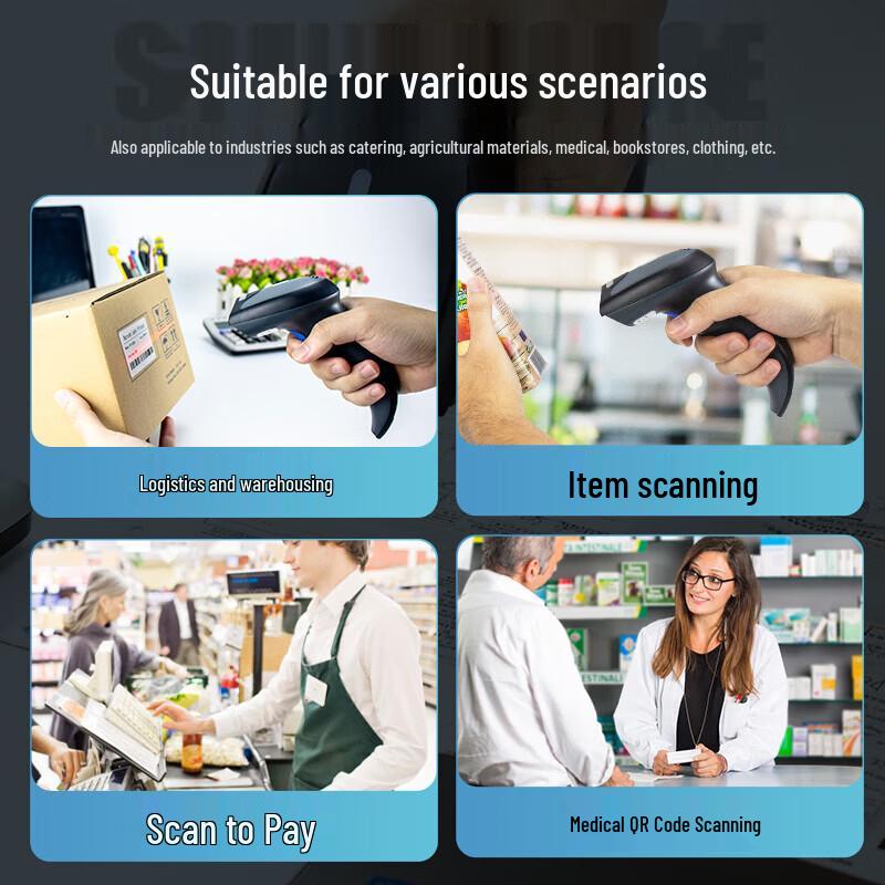 NTEUMM Wireless 2D Barcode Scanner