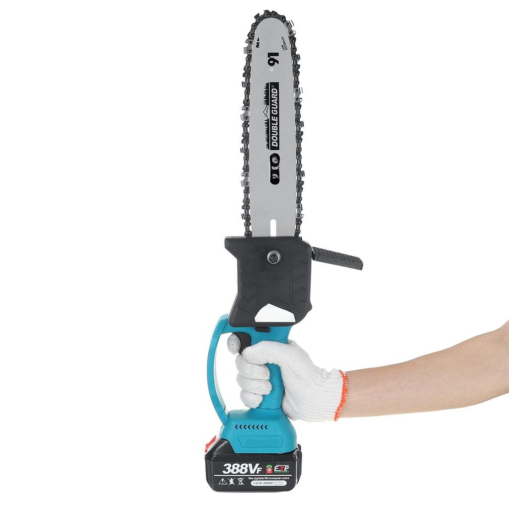 3000W 8/10 Inches Cordless Electric Saw Chainsaw With 2PC Li-ion Battery Brushless Motor Rechargeable Woodworking Tool 388VF