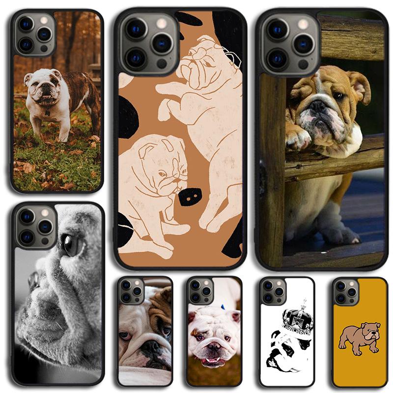 British English Bulldog Phone Case Cover For iPhone 17 Air 16 15 14 SE 2020 11 12 13 Pro MAX Plus