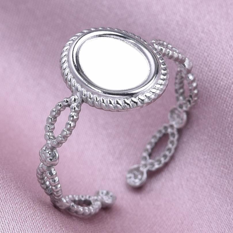 Klassisk Retro Öppningsbar Justerbar Ring Oregelbunden Geometri Hjärta Ellips Vattendroppe Glänsande Rostfritt Stålringar Semesterpresent